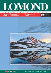 Фотобумага LOMOND A4 Односторонняя глянцевая, 200 г/м2, 50 листов