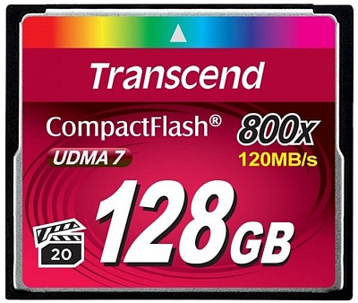 Карта памяти Transcend CF 128GB 800X R120/W60MB/s (TS128GCF800)