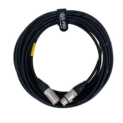 Кабель микрофонный GS-PRO XLR3F-XLR3M (Black) 10м, балансный