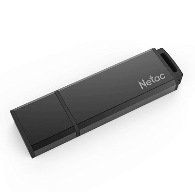 Карта памяти Netac U351 64Gb USB 2.0 Metal Black 