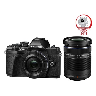 Фотоаппарат беззеркальный Olympus OM-D E-M10 Mark III Double Kit EZ-M1442 EZ/EZ-M4015 R Black