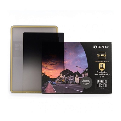 Светофильтр Benro Master Harden Series GND32 Soft-edged graduated ND (1.5) 100x150, Градиентный