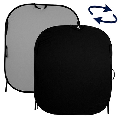 Фон тканевый Lastolite LB56GB Dyed Collapsible 1.5х1.8м складной Black/Mid Grey