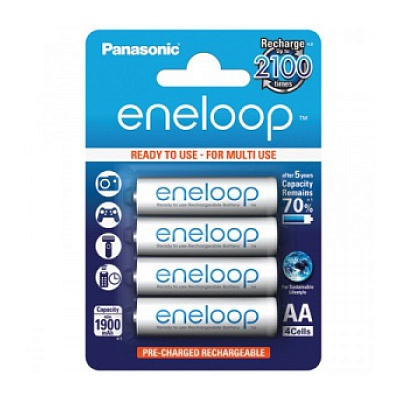 Аккумулятор Panasonic Eneloop (BK-3MCCE/4BE), АА, 1900mAh, 4шт, блистер