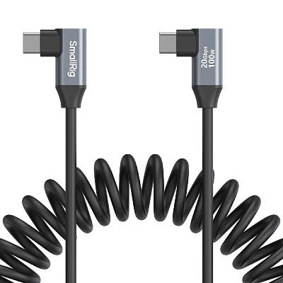 Кабель SmallRig 4793 спиральный USB-C/USB-C (г-образные штекеры) 35см