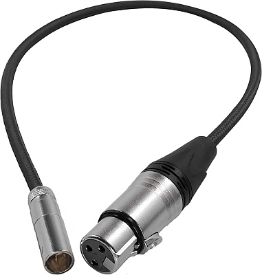 Кабель GS-PRO XLR (f) - mini XLR (m) 0,3м