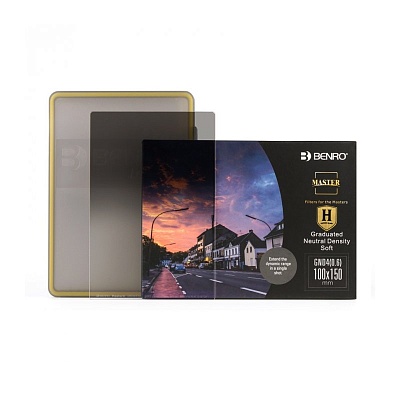 Светофильтр Benro Master Harden Series GND4 Soft-edged graduated ND (0.6) 100x150, Градиентный