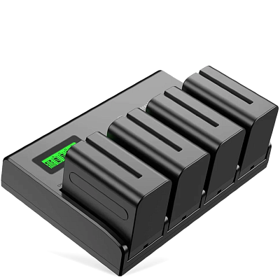 Комплект Powerextra AL-SNF970LCDER-D + 4 аккумуляторов NP-F