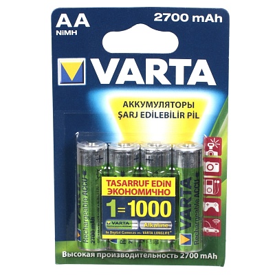 Аккумулятор Varta 2700mAh, АA 4шт