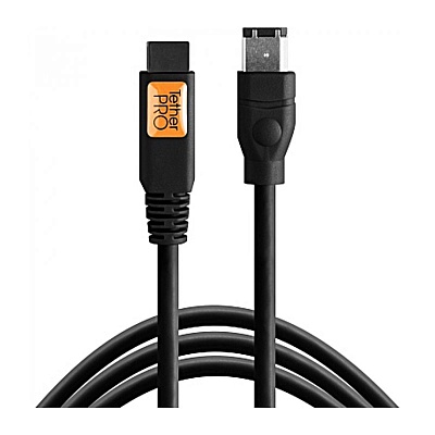 Кабель Tether Tools TetherPro FireWire 800/400 9-Pin to 6-Pin 4.6m Black (FW84BLK)