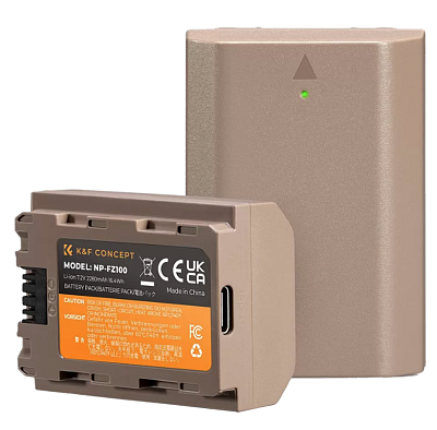 Комплект из двух аккумуляторов K&F Concept NP-FZ100 (2280 мАч) Type-C