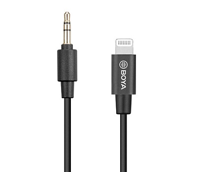 Адаптер Boya BY-K1 с 3.5mm TRS на Lightning