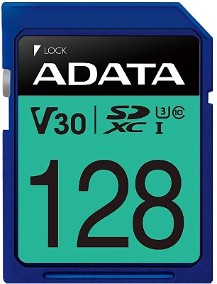 Карта памяти A-Data Premier PRO SDXC 128GB UHS-I U3 V30 R95/W65MB/s (ASDX128GUI3V30S-R)