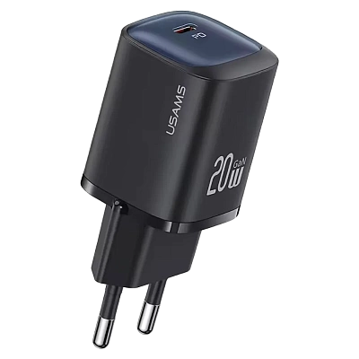 Сетевой адаптер USAMS CC248 20W GaN Чёрный