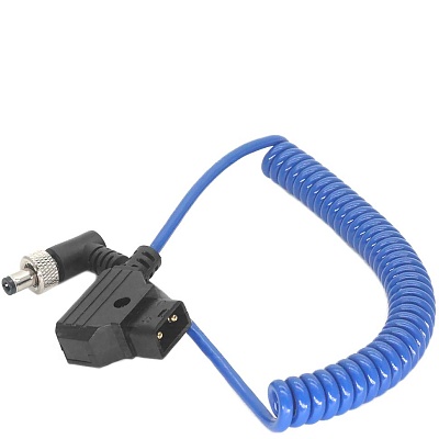 Кабель DigitalFoto AR17 D-Tap - DC 5.5/2.5mm Coiled 35-50см витой с фиксатором