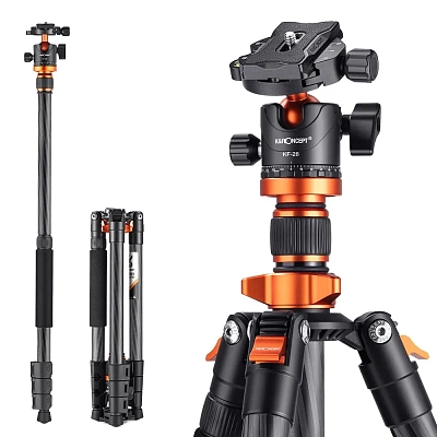 Штатив K&F Concept D254C1 + BH-28L KF09.109 (160см/10кг/1340)