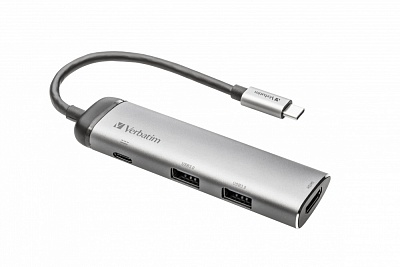 Многопортовый разветвитель Verbatim USB-C 2x USB 3.0/ HDMI