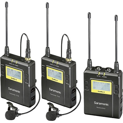 Микрофон Saramonic UwMic9 kit2 TX9+TX9+RX9, беспроводной, всенаправленный, 3.5mm