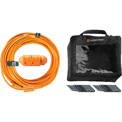 Комплект Tether Tools TetherBoost Pro 9.4m USB-C to USB 3.0 Micro-B Cable System (CUC31B-ORG)