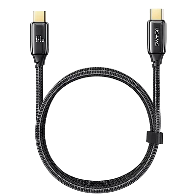 Кабель Usams US-SJ580 U82 Type-C 240W 1.2м Чёрный