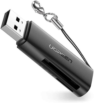 Картридер UGREEN 60722, USB 3.0 для карт памяти TF/SD