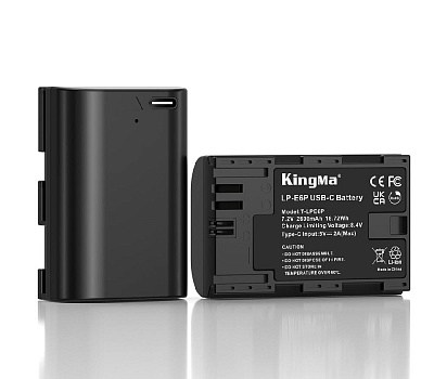 Аккумулятор Kingma LP-E6P (2600mAh) Type-C
