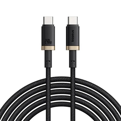 Кабель Baseus Dura Series Type-C - Type-C 240W 1м черный/серебристый