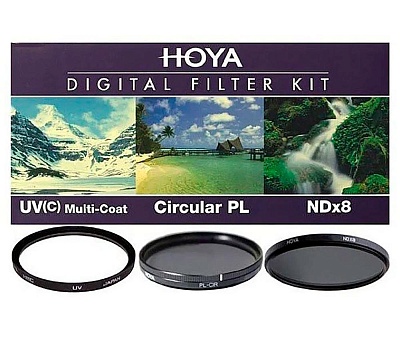 Комплект светофильтров Hoya DIgital filter kit: UV (C) HMC Multi, PL-CIR, NDX8 77mm