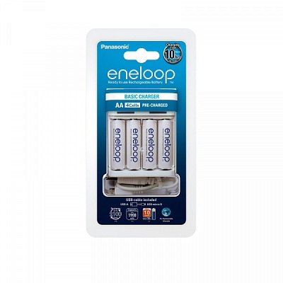Зарядное устройство Panasonic Eneloop Basic (K-KJ61MCC40USB) для AA/AAA + 4шт AA 1900mAh с USB