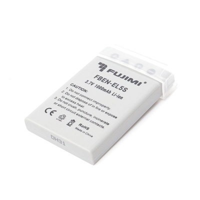 Аккумулятор Fujimi FBEN-EL5S, для Nikon P6000/P3/P4/P90/P5000/P5100/4200/5200/5900/7900/S10/3700