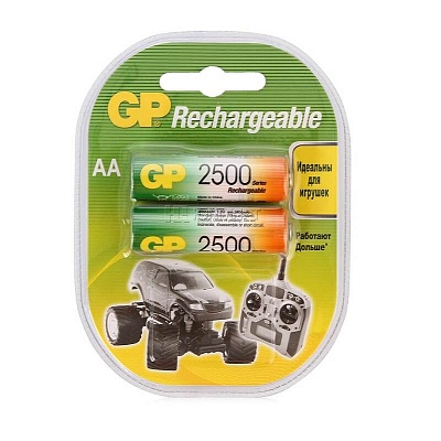 Аккумулятор  GP (250AAHC-2CR2), АА, 2500, 2шт блистер