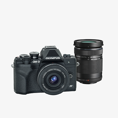 Фотоаппарат беззеркальный Olympus OM-D E-M10 Mark IV Double Kit EZ-M1442 EZ/EZ-M4015 R Black