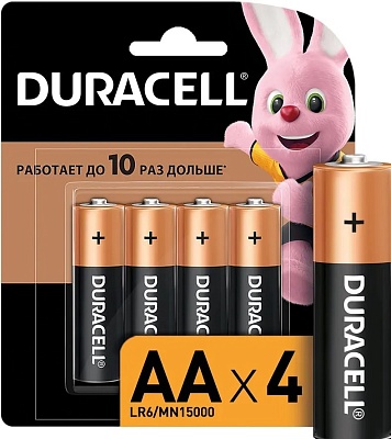 Батарейка Duracell LR6 MN1500 АА 4шт в блистере