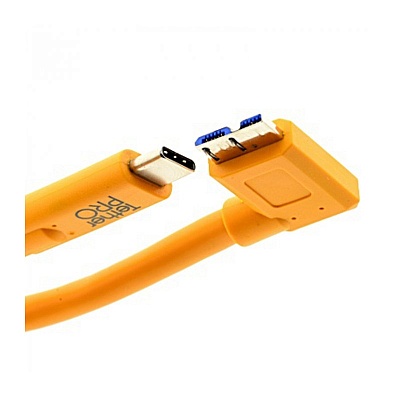 Кабель Tether Tools TetherPro USB-C to 3.0 Micro-B Right Angle 4.6m Orange (CUC33R15-ORG)