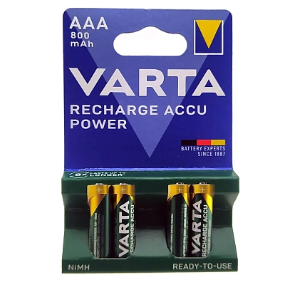 Аккумулятор Varta HR03 Recharge 56703 ААА 800mAh 4шт в блистере