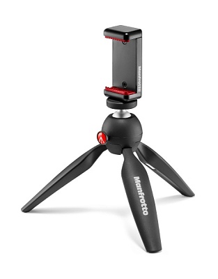 Kомплект Manfrotto MKPIXICLAMP-BK штатив и держатель смартфона (14.7см/1кг/190г)