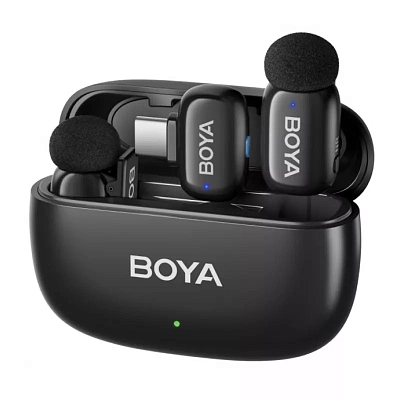 Микрофон Boya MINI (2TX+1RX) беспроводной всенаправленный Type-C черный