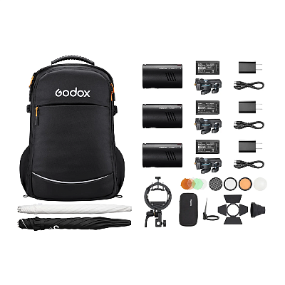 Комплект студийного оборудования Godox AD100ProII Three KIT (3*100Дж)