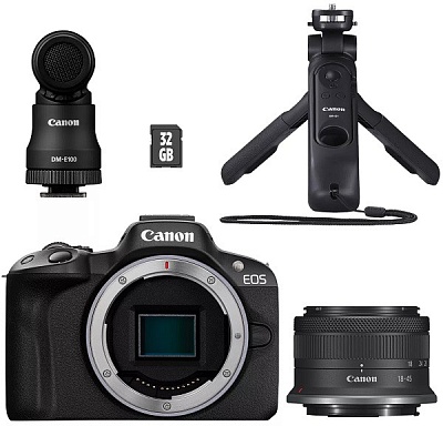 Фотоаппарат беззеркальный Canon EOS R50 Creator Kit RF-S 18-45mm IS STM