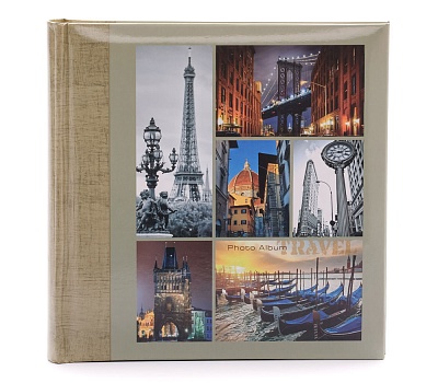 Фотоальбом Fotografia 10x15см 200 фото, книжный переплет, "Путешествие" (FA-BBM200-405)
