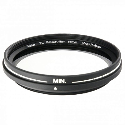 Светофильтр Kenko 58S PL FADER ND3-ND400 58mm, нейтрально-серый с переменной пропускной способностью