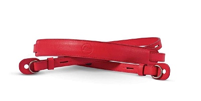 Плечевой ремень Leica с защитным язычком кожа красный