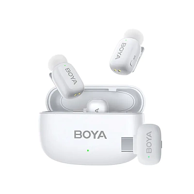 Микрофон Boya MINI (2TX+2RX) беспроводной всенаправленный Lightning/Type-C белый