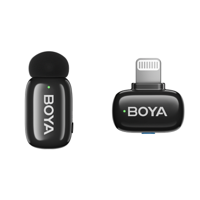 Микрофон Boya MINI (1TX+1RX) беспроводной всенаправленный Lightning черный