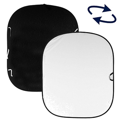 Фон тканевый Lastolite LB5921 Dyed Collapsible 1.8х2.1м складной Black/White