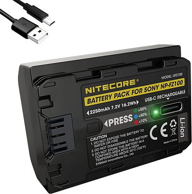 Аккумулятор Nitecore UFZ100 2250mAh, для Sony