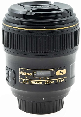 Объектив комиссионный Nikon 35mm f/1.4G AF-S Nikkor (б/у, гарантия 14 дней, S/N стерт)