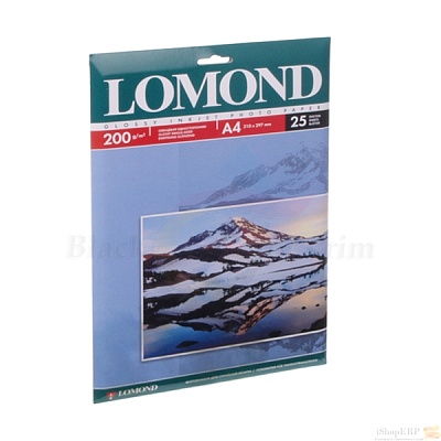 Фотобумага LOMOND A4 Односторонняя глянцевая, 200 г/м2, 25 листов
