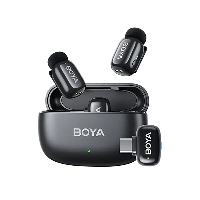 Микрофон Boya MINI (2TX+2RX) беспроводной всенаправленный Lightning/Type-C черный