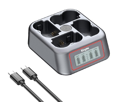 Зарядное устройство KingMa BM069-W235 для четырех аккумуляторов Fujifilm NP-W235